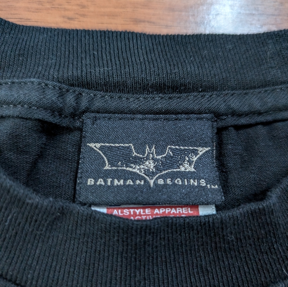 Vintage Y2K Batman Begins Men’s Shirt Medium Movie Promo 2005 Joker Dark Knight - Picture 4 of 7